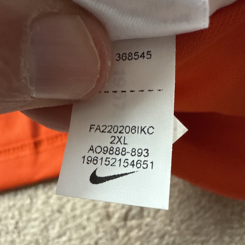 NWT Clemson Tigers Nike Engineered Limited Football Jersey Mens XXL Orange - Picture 9 of 10
